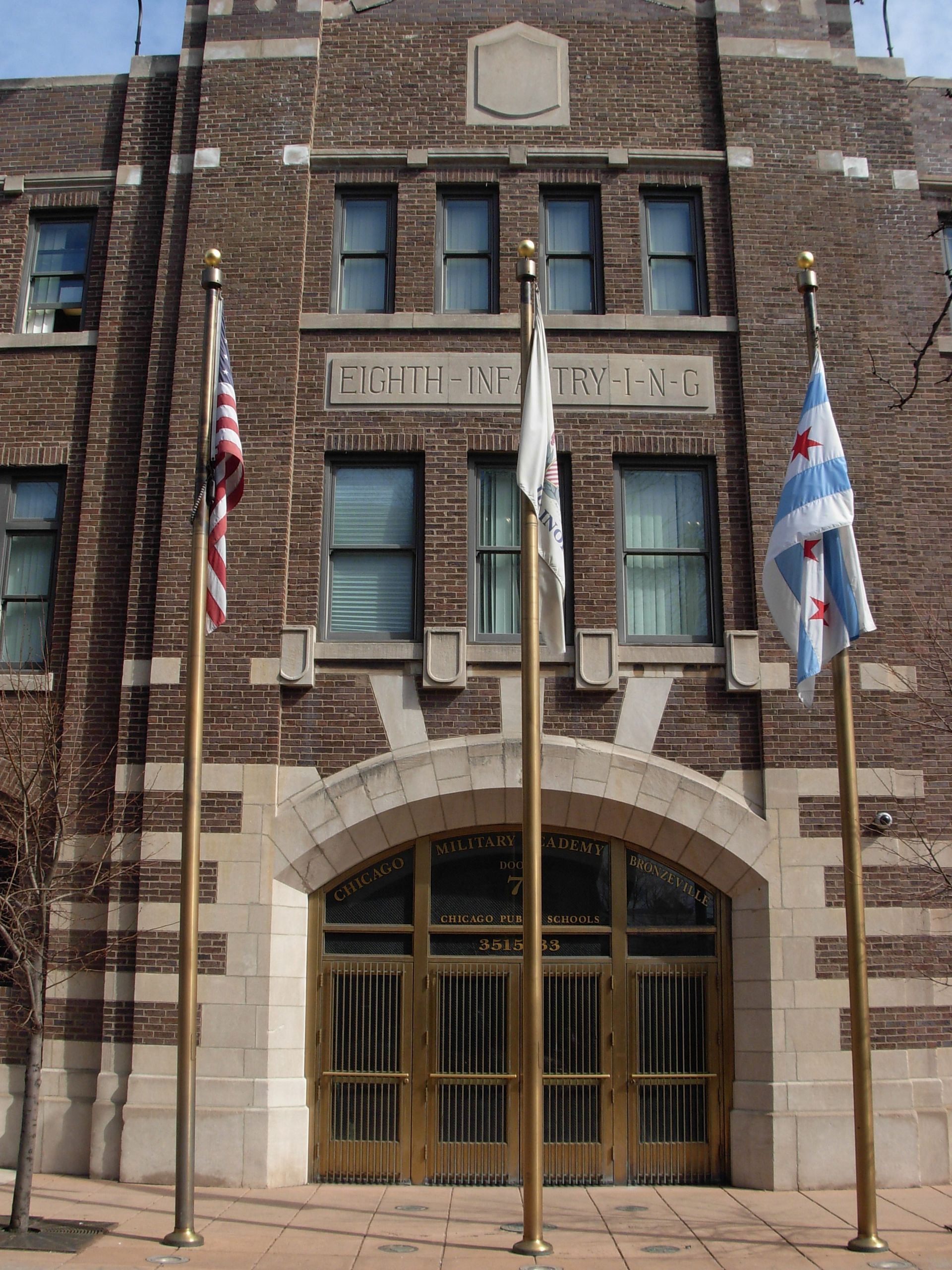 Entrance of the Eighth Regiment Armory, Bronzeville, Chicago